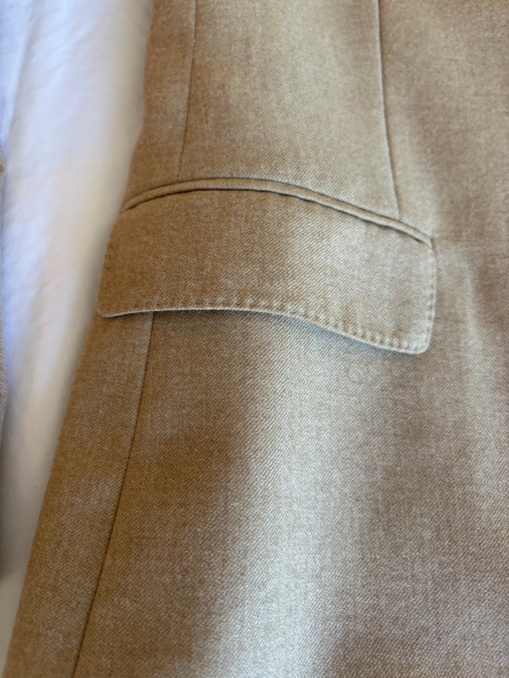 Theory Beige Single-Button Wool-Blend Blazer - Picture 2 of 12